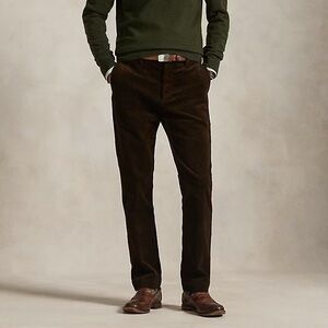 Polo Ralph Lauren Andover Stretch Dark Brown Classic Fit Corduroy Pants 34Wx30L